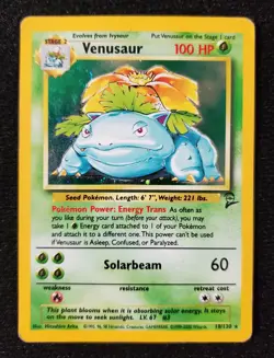 Pokemon TCG Venusaur Base Set 2 Holo Rare 18/130 - Heavily Played with Swirl - Image 1