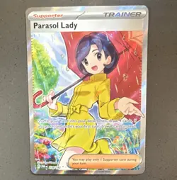 Pokemon TCG Parasol Lady 238/182 Ultra Rare Full Art Holo SV04 Paradox Rift EN - Image 1