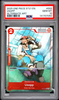 Usopp PSA10 2025 One Piece Starter Deck St21-Ex Gear 5 Alternate Art #002 - Image 1
