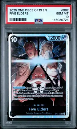 2025 ONE PIECE OP13-CARRYING ON HIS WILL #082 FIVE ELDERS PSA 10 - Image 1