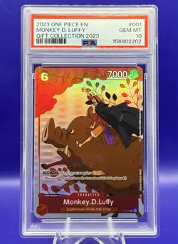 Monkey D Luffy (Gift Collection 2023) P-001 One Piece Promo PSA 10 Gem Mint - Image 1