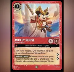 Disney Lorcana Mickey Mouse Pirate Captain 18/P2 Foil Promo New Sealed - Image 3