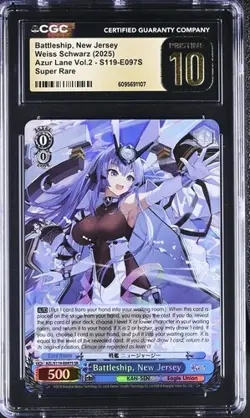 Weiss GRADED Battleship, New Jersey E097S Azur Lane SR PRISTINE 10 CGC - Image 1