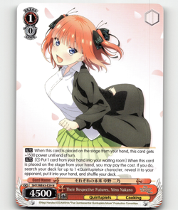 Weiss Their Respective Futures, Nino Nakano - The Quintessential Quintuplets Spe - Image 1
