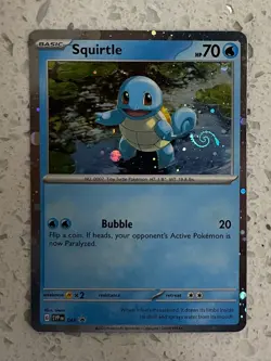 Squirtle 048 FULL HD Swirl - Pokemon 151 Black Star Promo - Pristine - Image 1