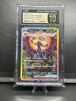Pokemon Japanese Terastal Festival SAR Holo Umbreon ex 217/187 CGC Pristine 10 - Image 1