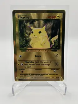 2021 Pokemon Celebrations PIKACHU Classic Gold Metal Premium Collection 58/102 - Image 1