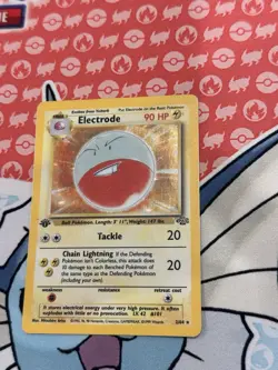 Pokemon TCG Electrode 1st Edition Holo Rare Jungle Set 2/64 - Image 1