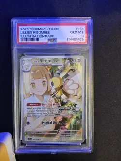 2025 POKEMON JTG EN-JOURNEY TOGETHER ILLUSTRATION RARE LILLIE'S RIBOMBEE PSA 10 - Image 1