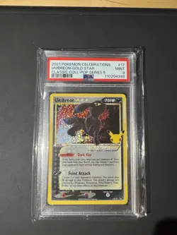 2021 POKEMON CELEBRATIONS CLASSIC COLLECTION #17 UMBREON-GOLD STAR PSA 9 - Image 1