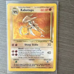Wizards of the Coast Kabutops 9/62 1999 Fossil Unlimited Holo Rare TCG EN - Image 2