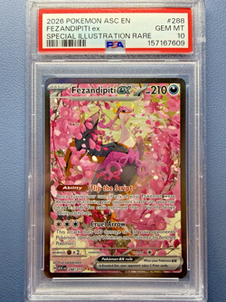 2026 Pokemon Ascended Heroes EN Fezandipiti ex SIR #288/217 PSA 10 - Image 1