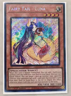 Fairy Tail - Luna 1st Edition Platinum Secret Rare RA01-EN009 Yu-Gi-Oh! - Image 1