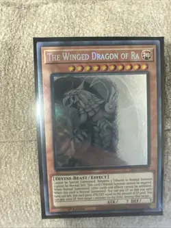 Winged Dragon of Ra Ghost Rare LED7-EN000 Lgnd Duelists: Rage of Ra 1st Edition - Image 1