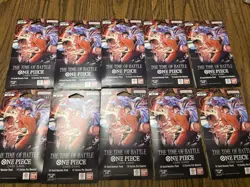 One Piece OP-16 The Time Of Battle Sleeved Booster Packs English lot of 10 packs - Image 1