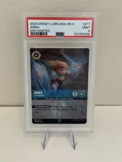 2024 Disney Lorcana Enchanted Anna True Hearted 217 PSA 9 EN 4 - Image 1