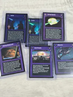 Star Wars CCG Limited BB unplayed Foil 6 Card Lot of Objectives Stardust - Image 1