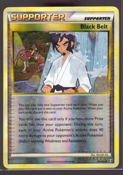 Pokemon Black Belt 85/102 Reverse Holo HS Triumphant Trainer TCG Card - Image 1