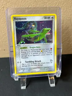 Rayquaza 22/107 *Swirl* Holo Rare Deck Exclusive Pokemon Card - Deoxys Set - Image 1