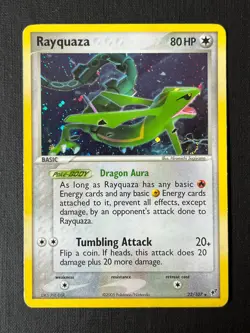Rayquaza 22/107 *Swirl* Holo Rare Deck Exclusive Pokemon Card - Deoxys Set - Image 2