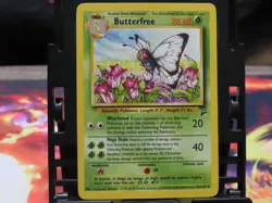 Butterfree 34/130 Base Set 2 LP Pokemon Card WOTC Vintage Uncommon Kanto - Image 1