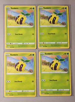 4x Sunkern 007/159 Pokemon card Crown Zenith common NM - Image 1