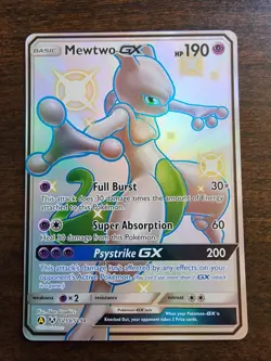 Pokemon TCG Mewtwo GX SV59/SV94 Holo Full Art Shiny Rare Hidden Fates - Image 1