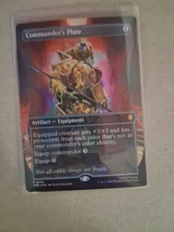 Commander's Plate 135 PROMO BORDERLESS FOIL TMNT Pizza Box Commander MTG Card - Image 1