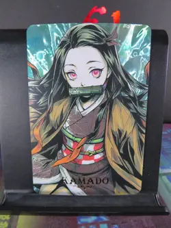 Nezuko Kamado Demon Slayer Art Card Rare Holo Laser Collectible Anime Manga NM - Image 1