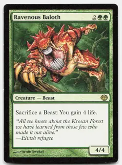Ravenous Baloth 8 Rare Duel Decks: Garruk vs. Liliana Magic: The Gathering NM - Image 1