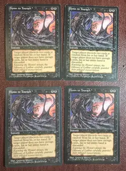 (4x) Hymn to Tourach (Version 3) - MtG Fallen Empires - Common NM 1994 - Image 1