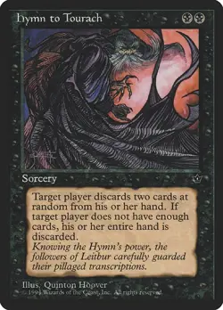 (4x) Hymn to Tourach (Version 3) - MtG Fallen Empires - Common NM 1994 - Image 3