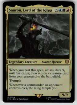 Sauron, Lord of the Rings Foil Commander: The Lord of the Rings 4 MTG NM - Image 1