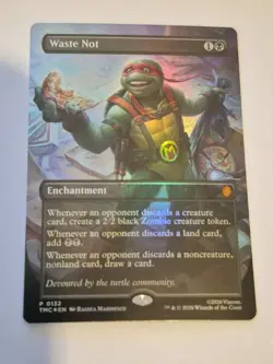 1x Waste Not (Borderless) Commander: Teenage Mutant Ninja Turtles Foil NM x1 - Image 1