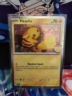 Pokemon TCG Card Pikachu 051/162 Temporal Forces Pokemon Day 2026 Promo - NM - Image 1
