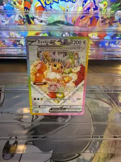 EEVEE EX 2025 POKEMON SCARLET AND VIOLET BLACK STAR PROMO FULL ART #174 Q1134 - Image 1