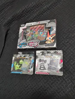 Black Bolt & White Flare Victini Illustration Collection + X2 Tech Sticker Packs - Image 1