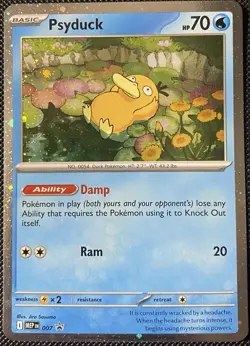 Psyduck 007 Me: Mega Evolution Promo Cosmos Holo *SWIRL* Pokemon Card - Image 1