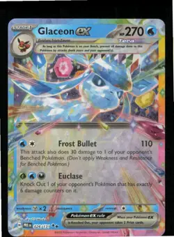Glaceon ex - 026/131 026/131 Holo SV: Prismatic Evolutions Pokemon NM - Image 1