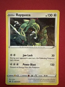 Pokemon TCG Rayquaza SWSH029 Black Star Promo Cosmos Holo Rare - Image 1