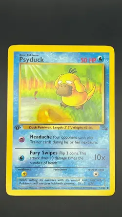 Psyduck 53/62 - Pokemon TCG Fossil 1st Edition - Lightly Played - Image 1