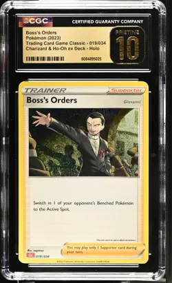 CGC PRISTINE 10 2023 Pokemon CLC EN-TCG Classic Boss's Orders #019 - Image 1