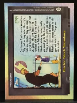 Topps Pokemon TV Animation Edition EP14 Electric Shock Showdown Regular 1999 - Image 2
