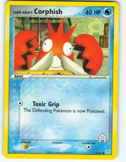 Team Aqua's Corphish - 50/95 Team Magma vs Team Aqua - Pokemon TCG - 2004 - Image 1