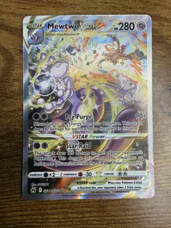 Pokemon Mewtwo VSTAR Full Art Ultra Rare Holo GG44/GG70 English - LP - Image 2