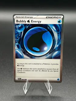 Bubbly Water Energy 084/086 Holo Rare - Me04 Chaos Rising Pokemon TCG NM - Image 1