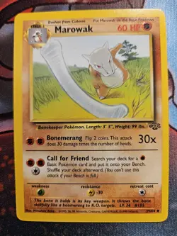 MAROWAK - NORMAL - JUNGLE 39/64 - LIGHTLY PLAYED - POKEMON TCG 🇨🇦 !¡VINTAGE¡! - Image 1