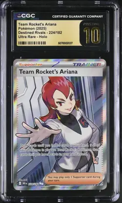 CGC Pristine 10 Team Rocket's Ariana 224/182 - Destined Rivals Pokemon Holo - Image 2