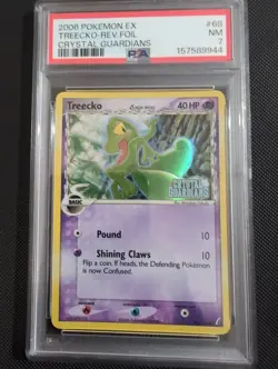 2006 Pokemon EX Crystal Guardians #68 Treecko-Reverse Foil PSA 7 - Image 1