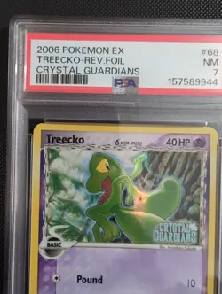2006 Pokemon EX Crystal Guardians #68 Treecko-Reverse Foil PSA 7 - Image 2
